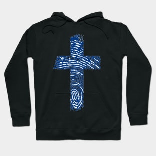 cross imprint Hoodie